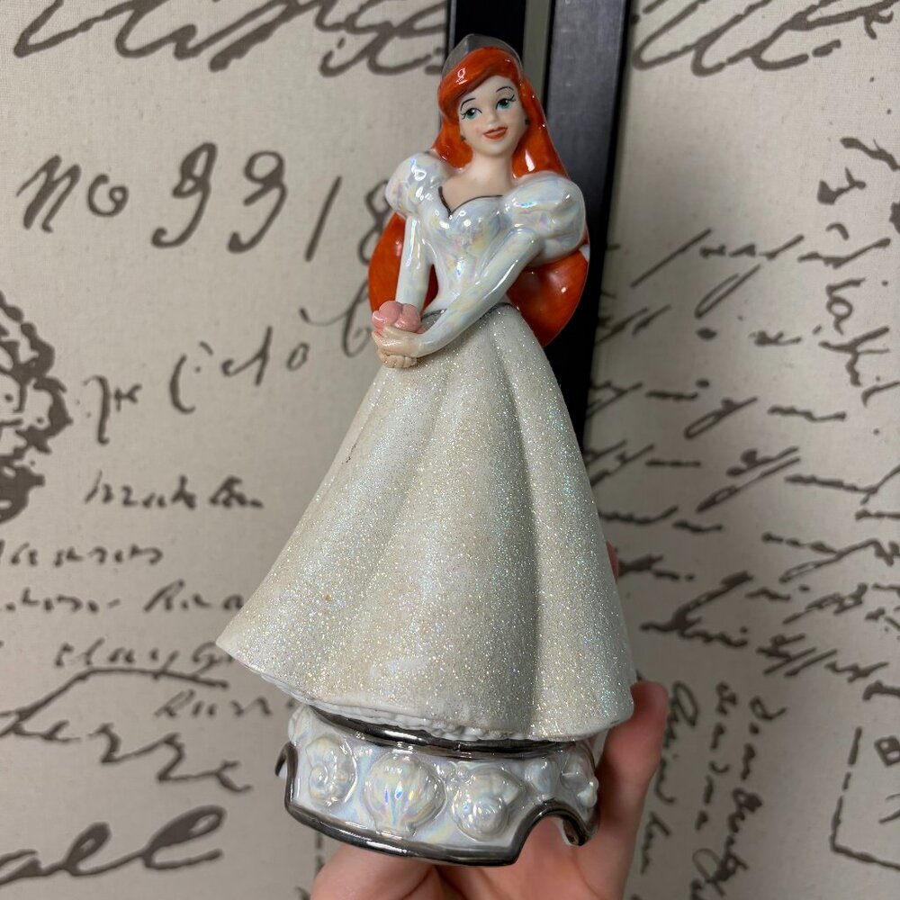 🩷2/$20✨ Vtg Disney Little Mermaid Porcelain Figurine Wedding Bride Ariel DAMAGE